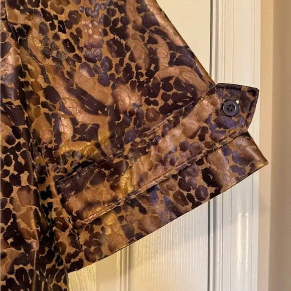 Mark Zunino Leopard Print Button Down Shirt Size M - Picture 4 of 9
